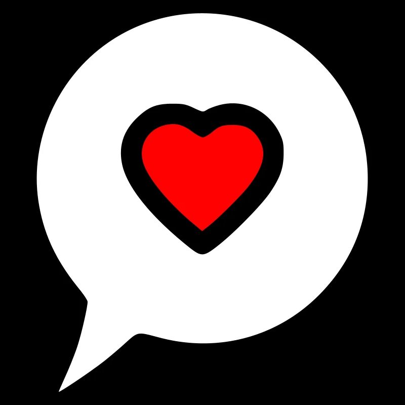 Heart Speech Bubble Filled