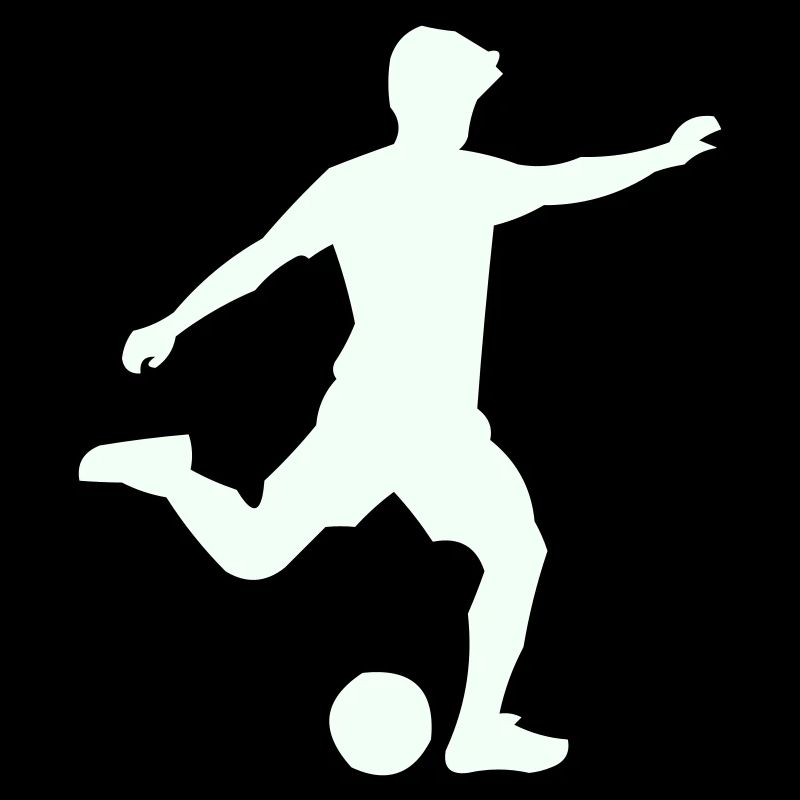 Foosball silhouette in jump