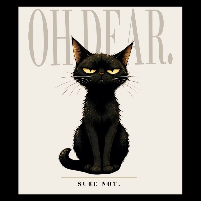 Décevant. – Dessin sarcastique du chat noir