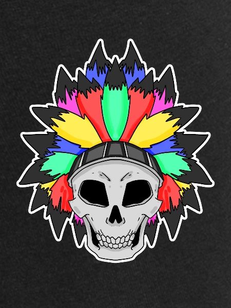 Rainbow skull LGBT