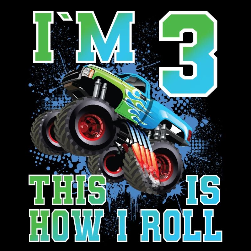 3 ans anniversaire d’enfant Monstertruck