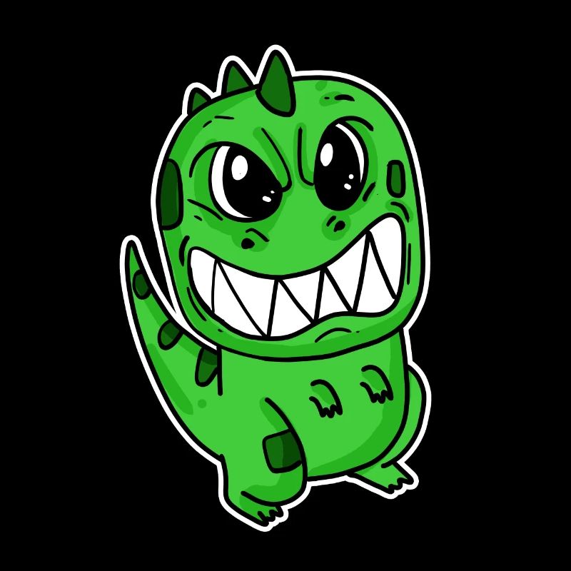 Angry little dinosaur