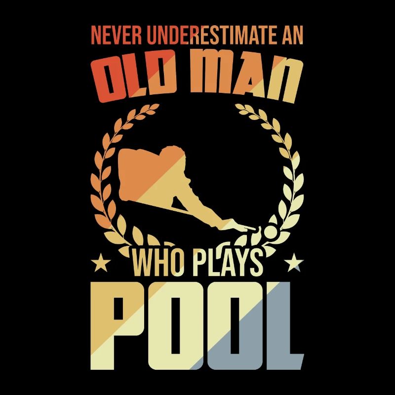 Alten Mann der Poolbillard spielt