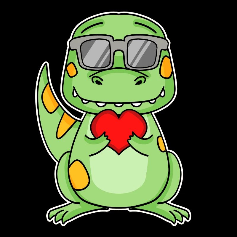 Dinosaurier mit Herz - Liebe Romantisch