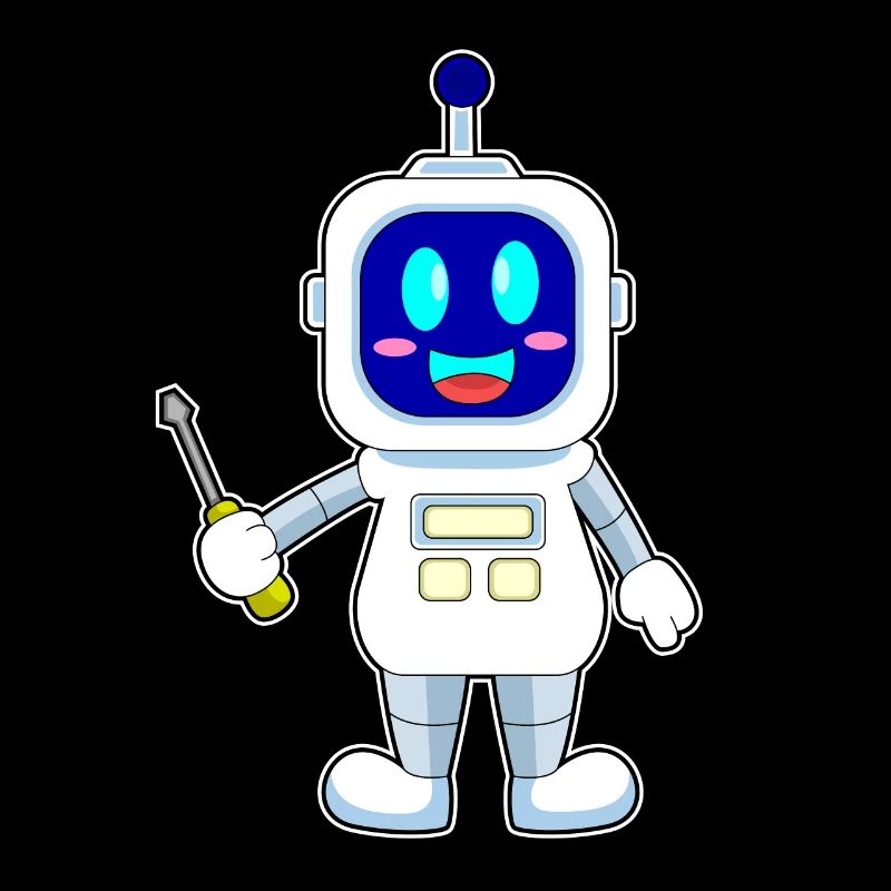 Robot Mechanic Screwdriver Workshop