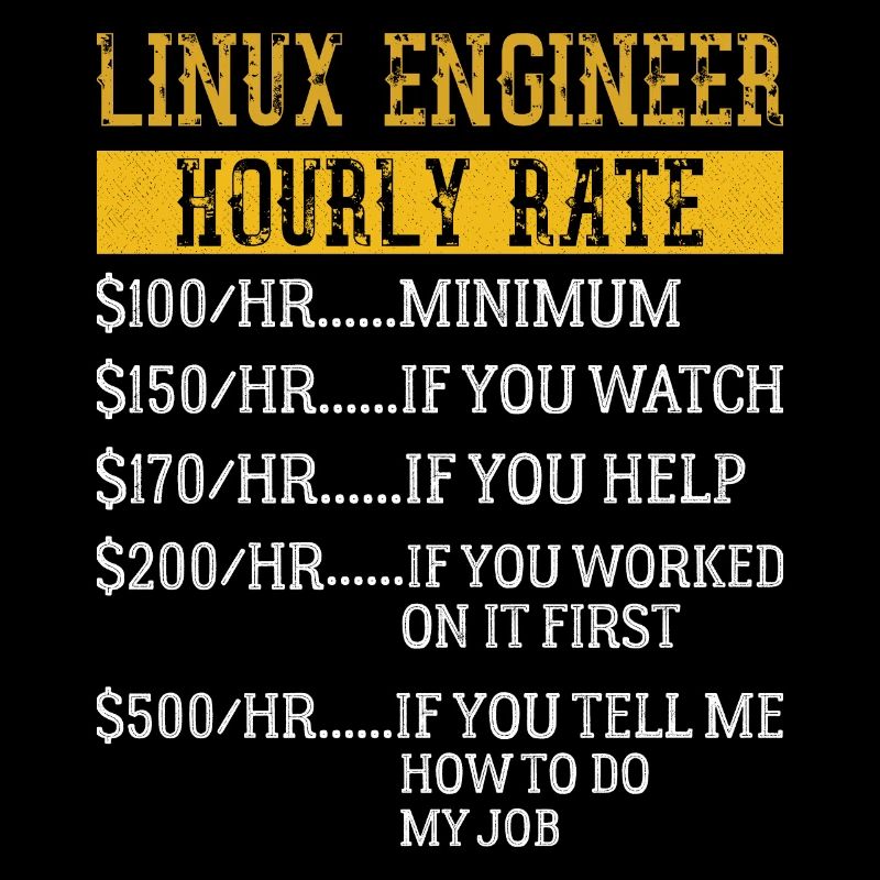 Linux Engineer Stundensatz Mechaniker Arbeitsrate