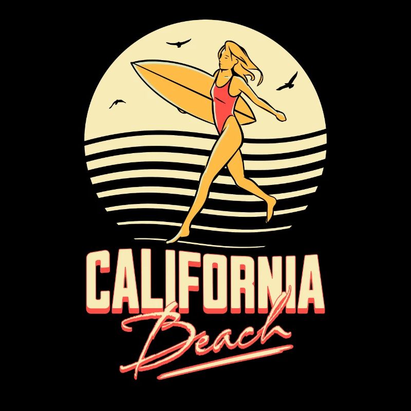 Kalifornisches Strandsurfermädchen
