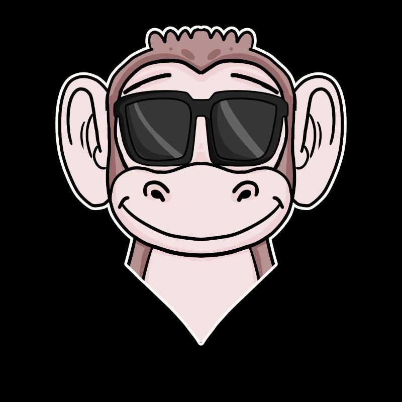 cool monkey with sunglasses