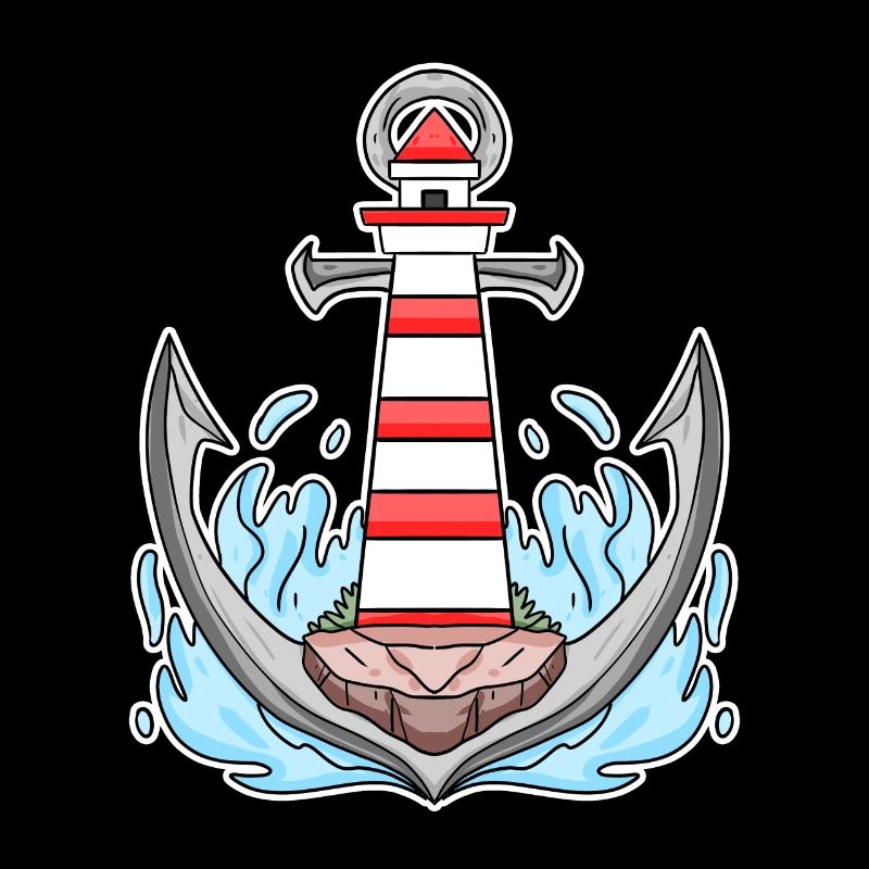 Anchor Lighthouse Mix Motif