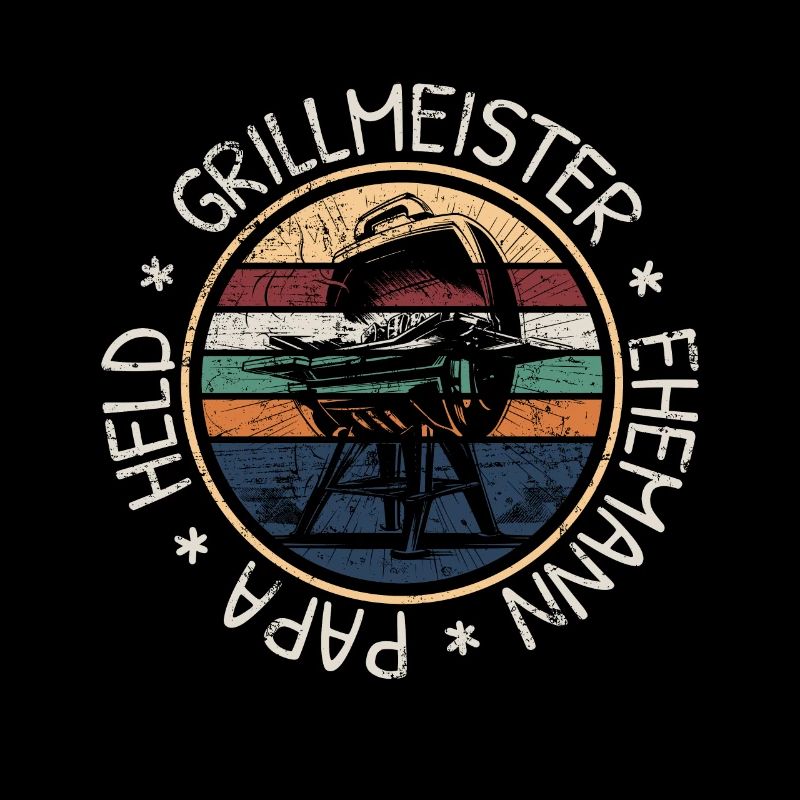 Grillmeister Ehemann Papa Held Grillen BBQ Retro