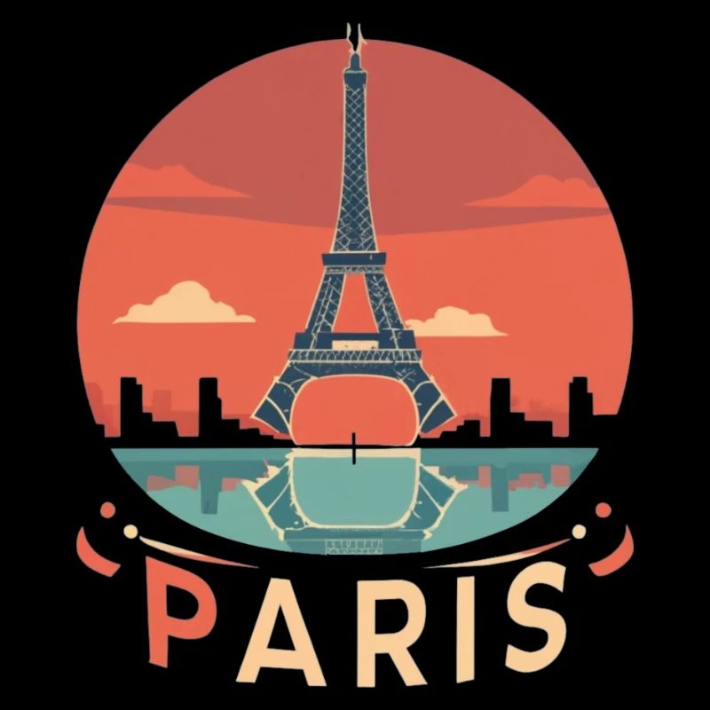 Cercle du coucher de soleil à Paris