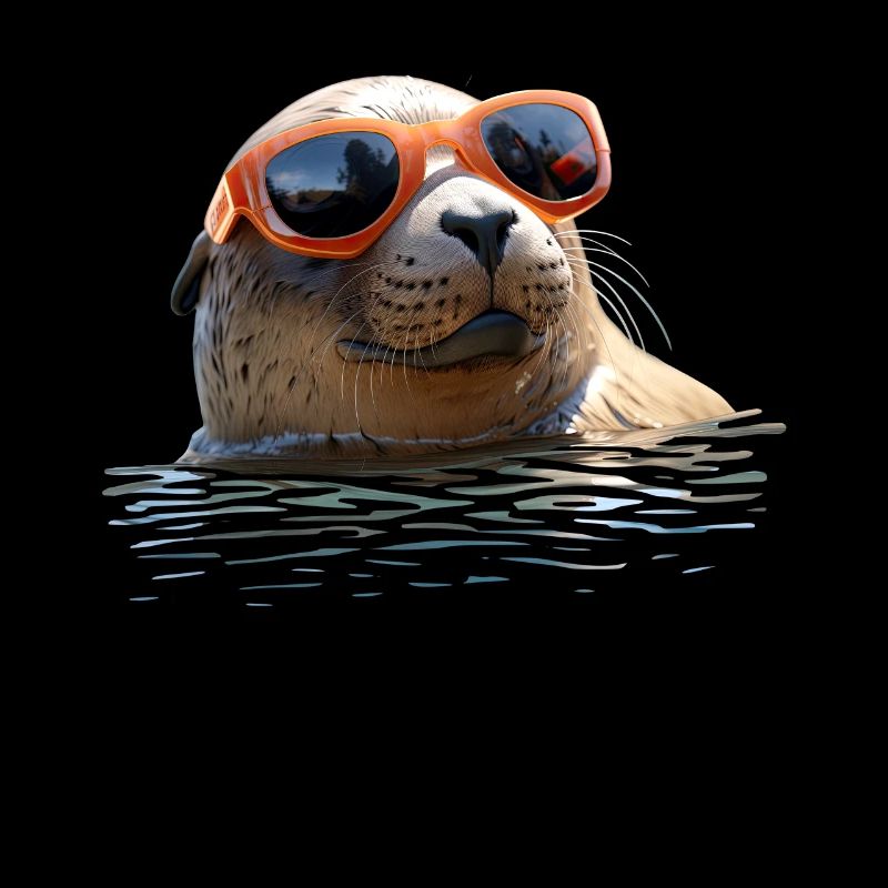 Phoque avec lunettes de soleil Phoque Morse Phoques mignons