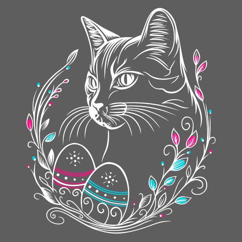 Cat Easter Easter Eggs Easter Cat