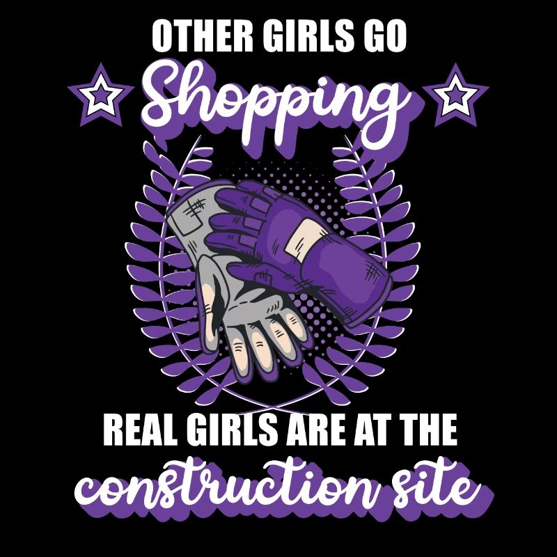Construction Worker Roofer Site Girl Gift