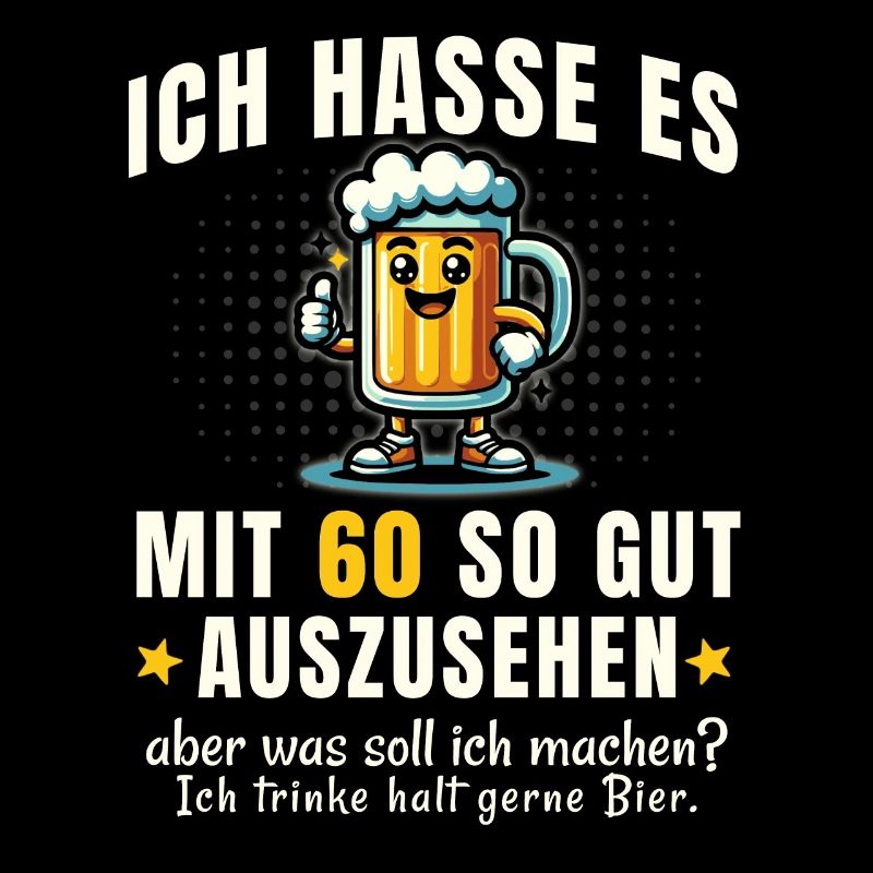 Humorous drinking design for birthday fans 60