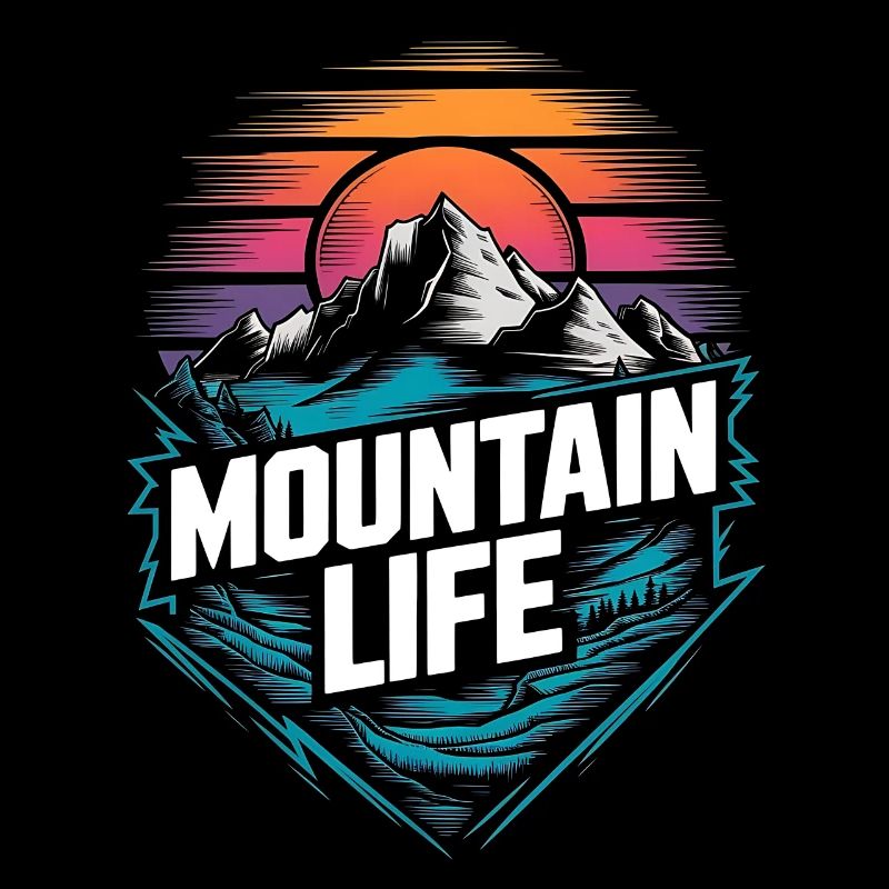 Energetic Mountains and Sunset