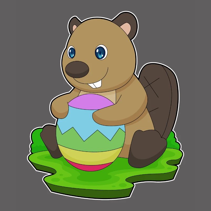 Beaver Easter Easter Egg
