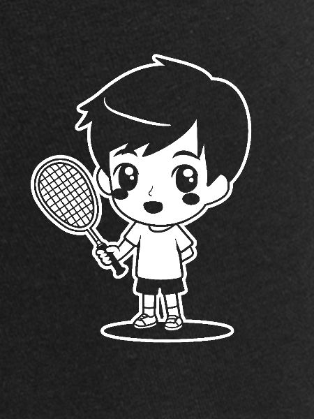 Badminton Kid Dessin animé