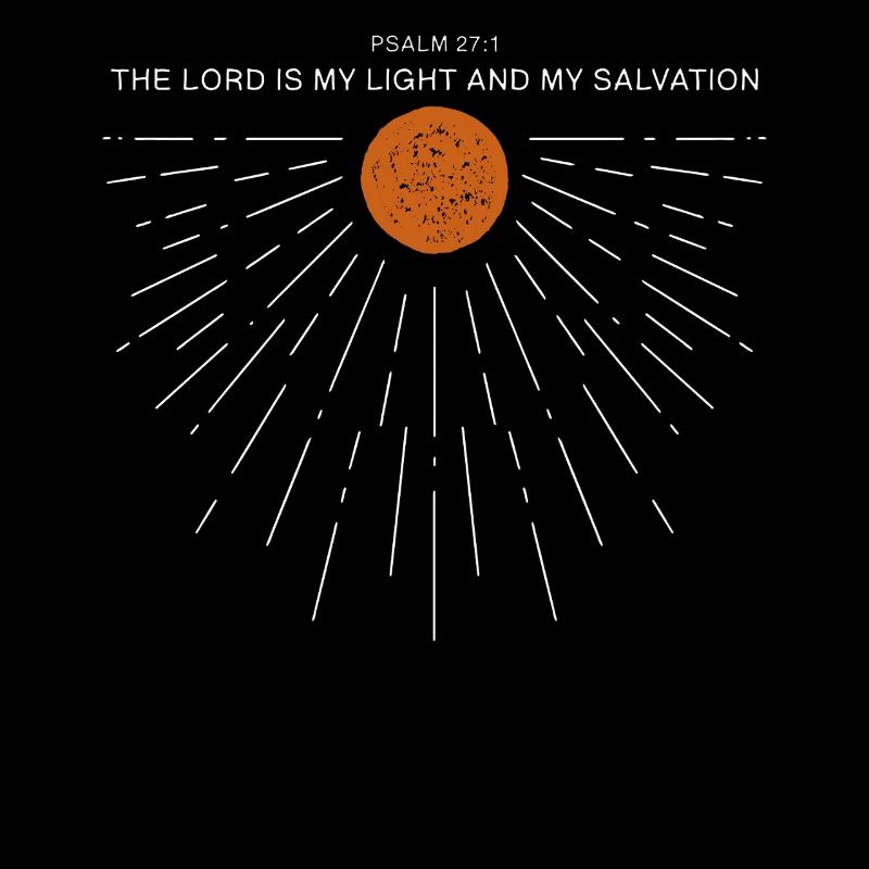 Sonne Bibelvers Psalm 27:1 Glaube Christlich