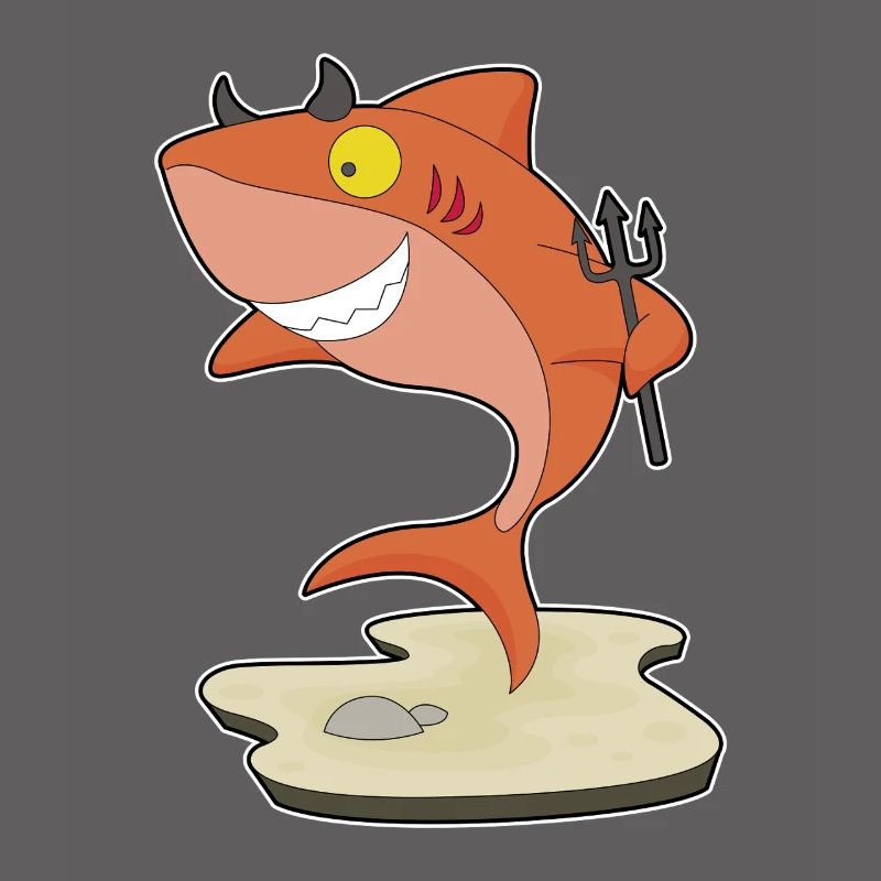 Shark Halloween Devil
