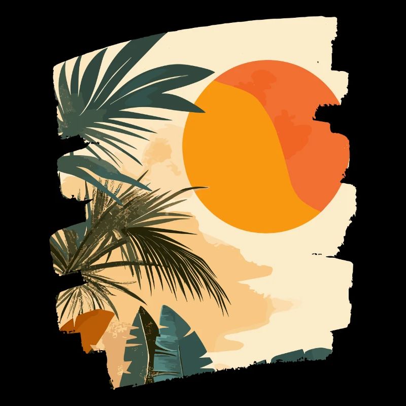 Summer Palm Tree Sunset