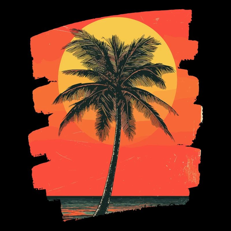 Palm Tree Sunset Summer Sun