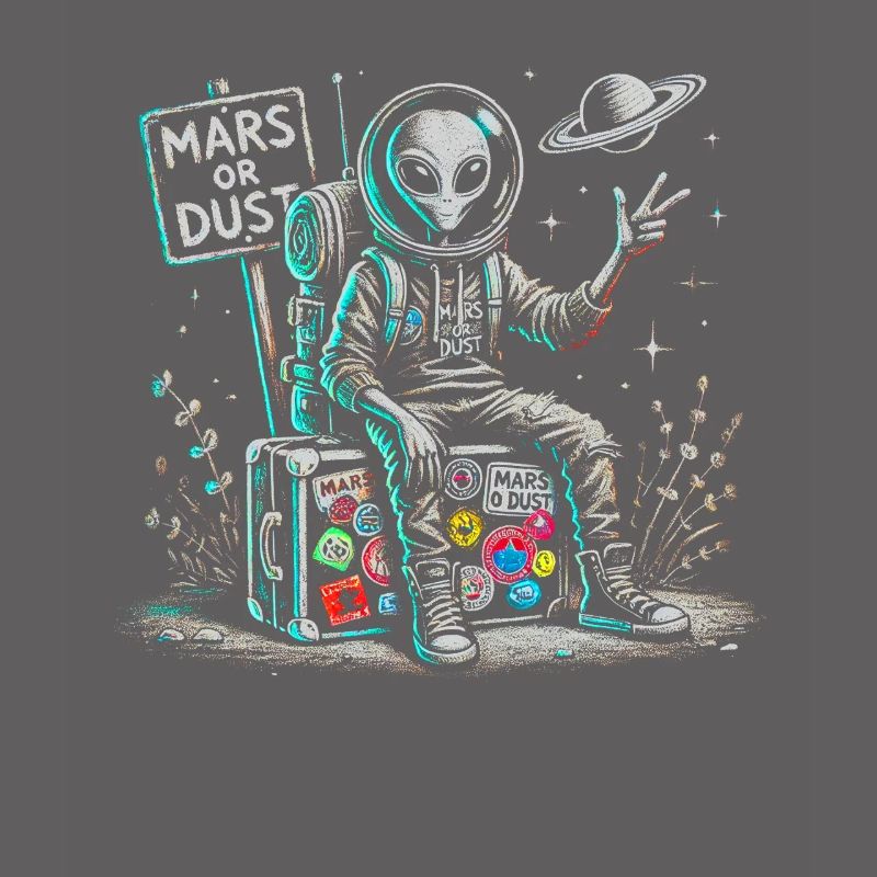 Alien Astronaut with Space Elements