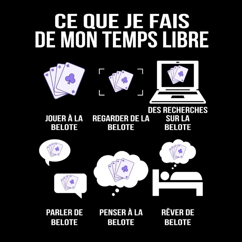 Ce que je fais de mon temps libre joueur de Belote