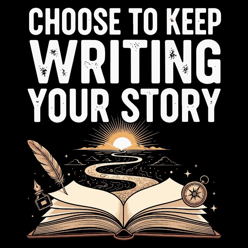 Inspirational Sunset and Open Book Design