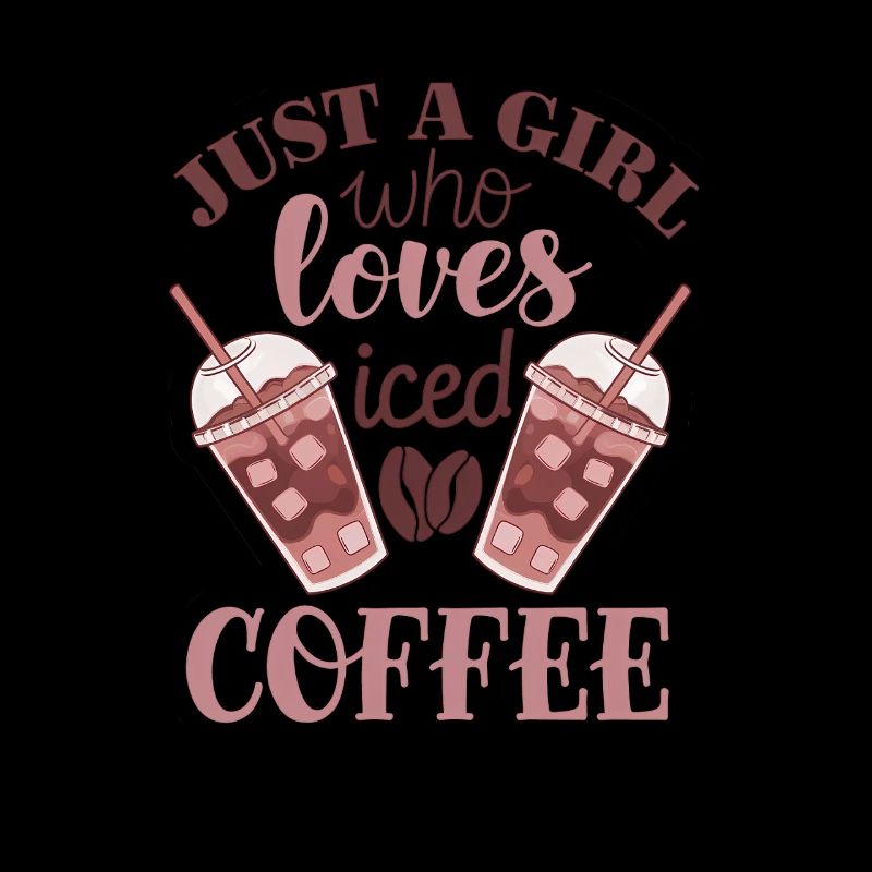 Mädchen, das Eiskaffee liebt