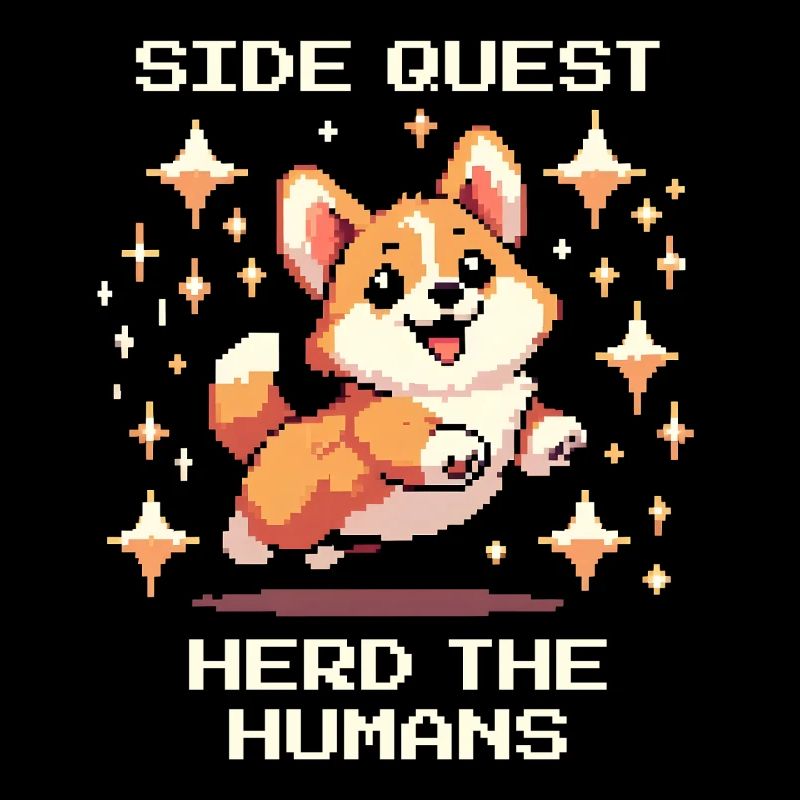 Side Quest: Herding Humans | Corgi Herding Dog Humor