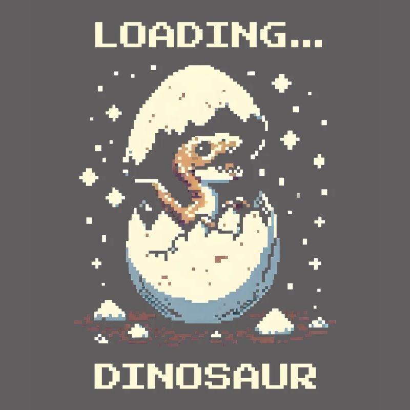Loads... Dinosaur | Retro Dino Pixel Art