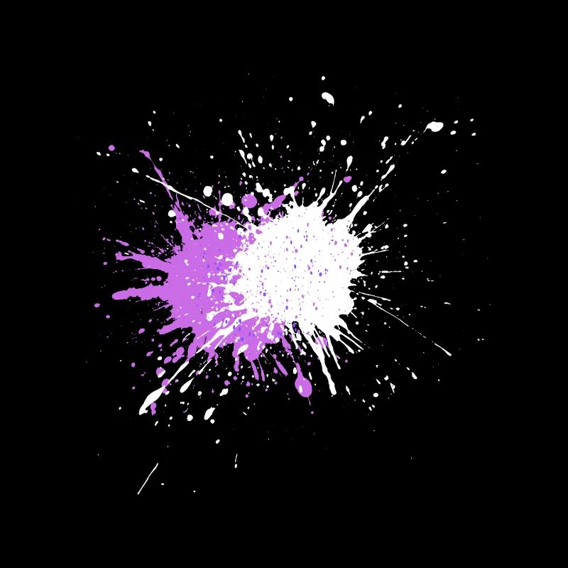 Explosion de couleur violette sur noir