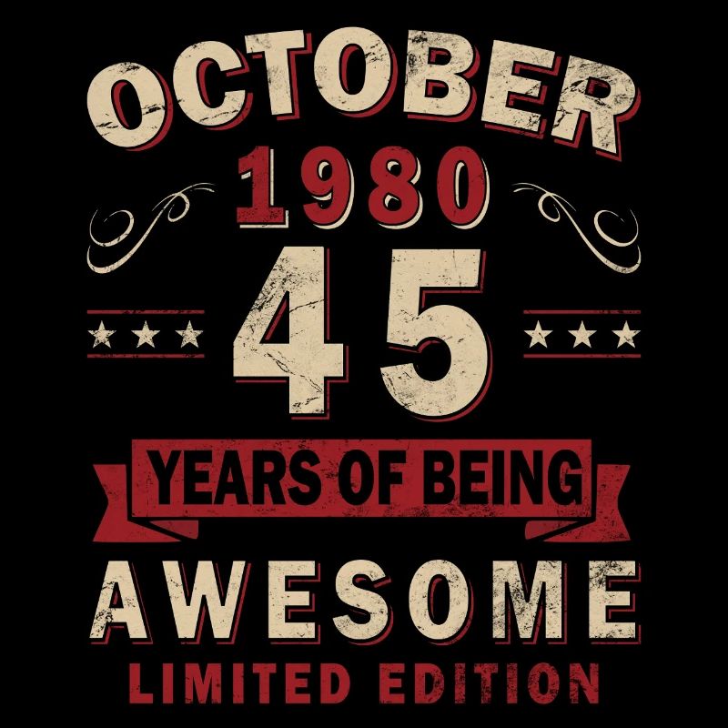 45. Geburtstag Geschenk Oldtimer Oktober 1980