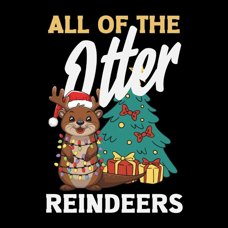 Loutre de mer Jeu de mots Renne de Noël