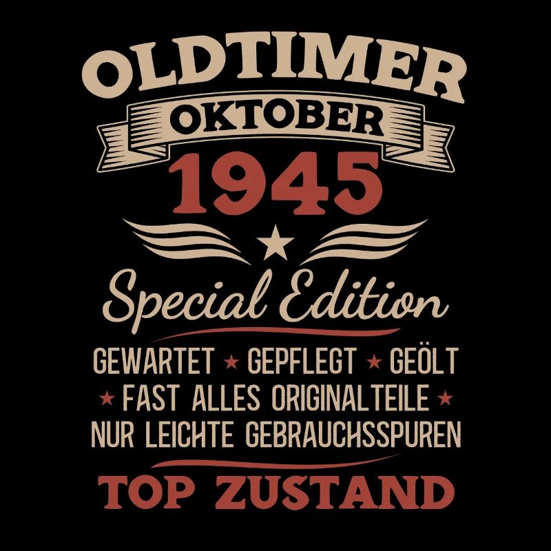 80. Geburtstag Geschenk Oldtimer Oktober 1945