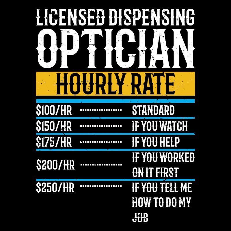 Licensed Dispensing Optician Vintage Hourly Rate