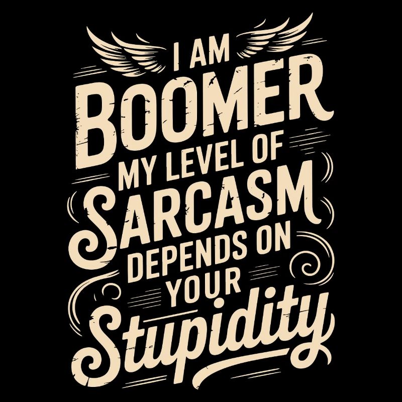 Sarcasme boomer disant conception de chemise