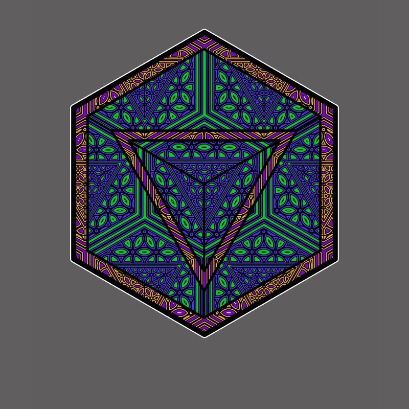 Mandala Kaleidoscope Triangle Pattern Psychedelic