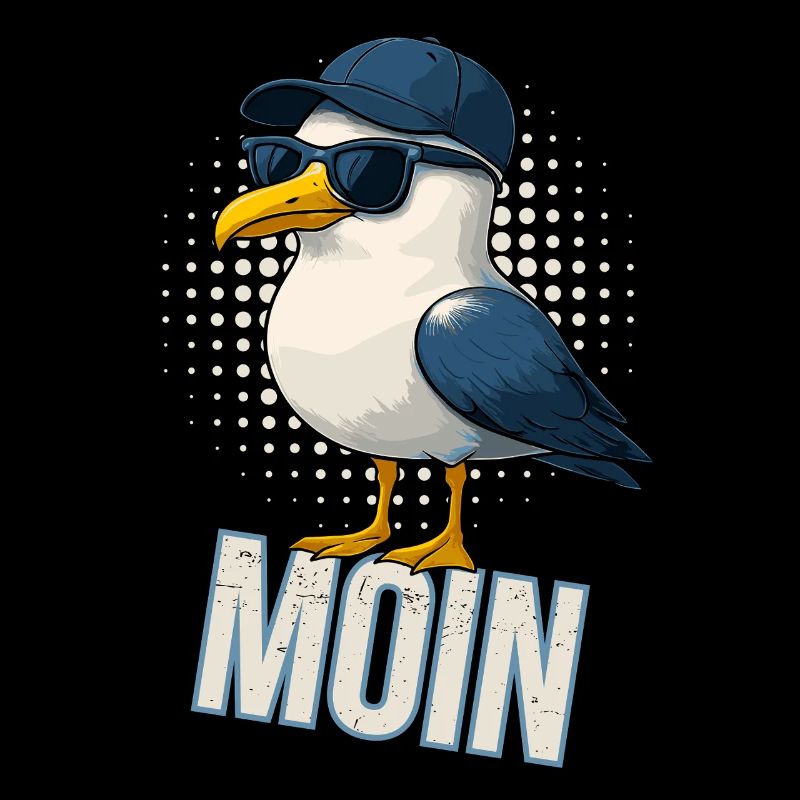 Moin - Seagull with sunglasses