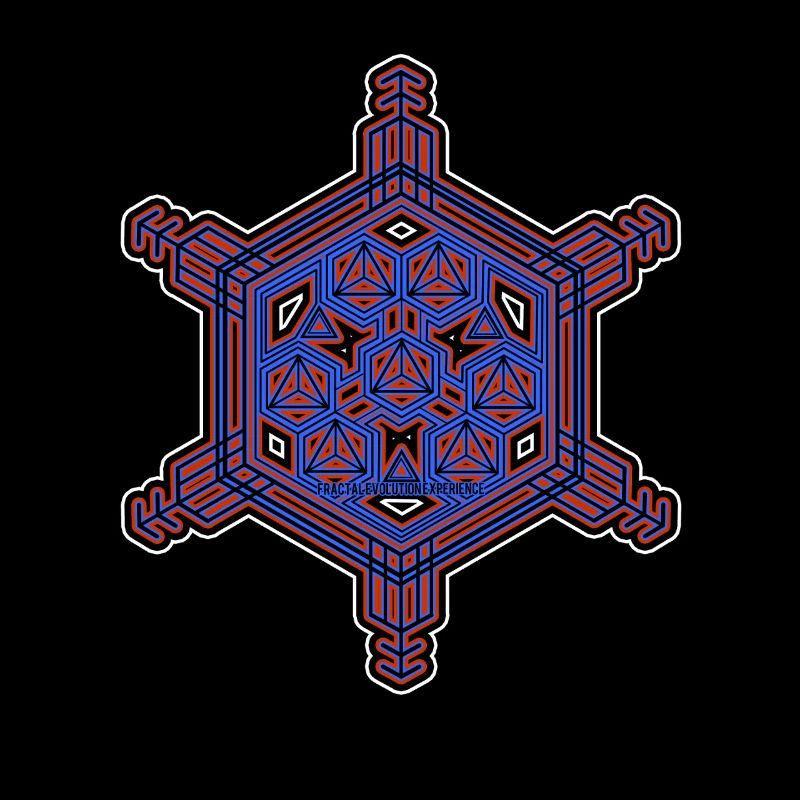 Expérience d’évolution fractale Motif hexagone étoile