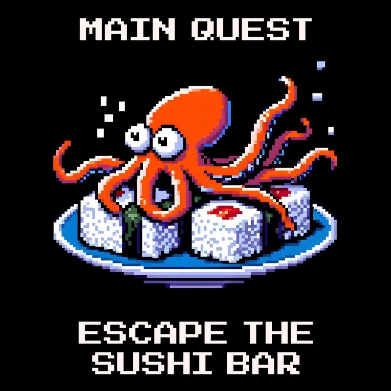 Évadez-vous du bar à sushis | Octopus Humour