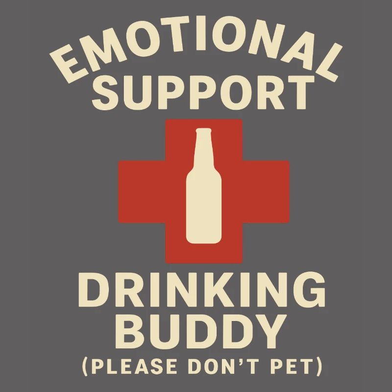 Emotional Support Drinking Buddy Statement