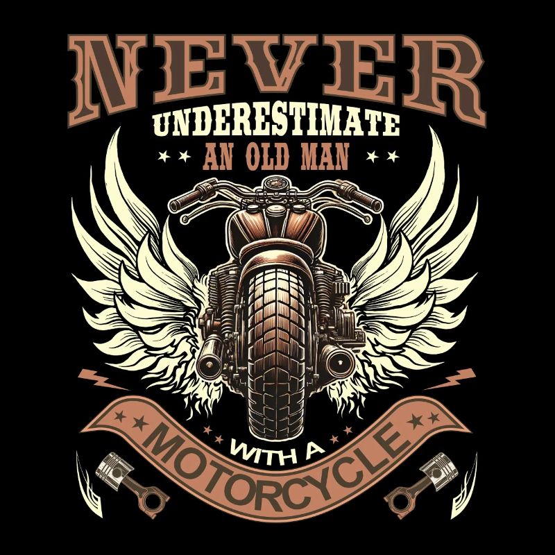 Never underestimate an old man on a motorcycle