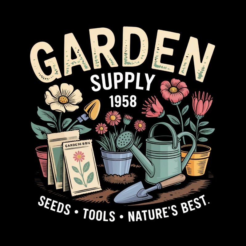 Vintage Garten Werbung