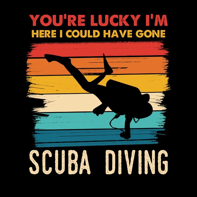 Diver Joke Retro Rainbow