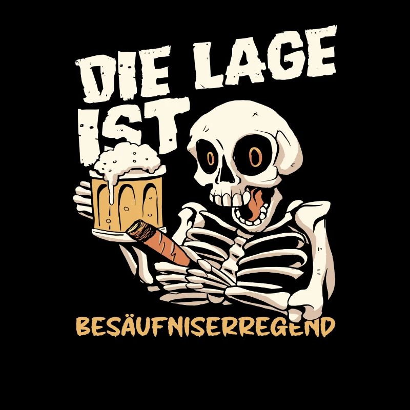 The situation is drunken, skeleton