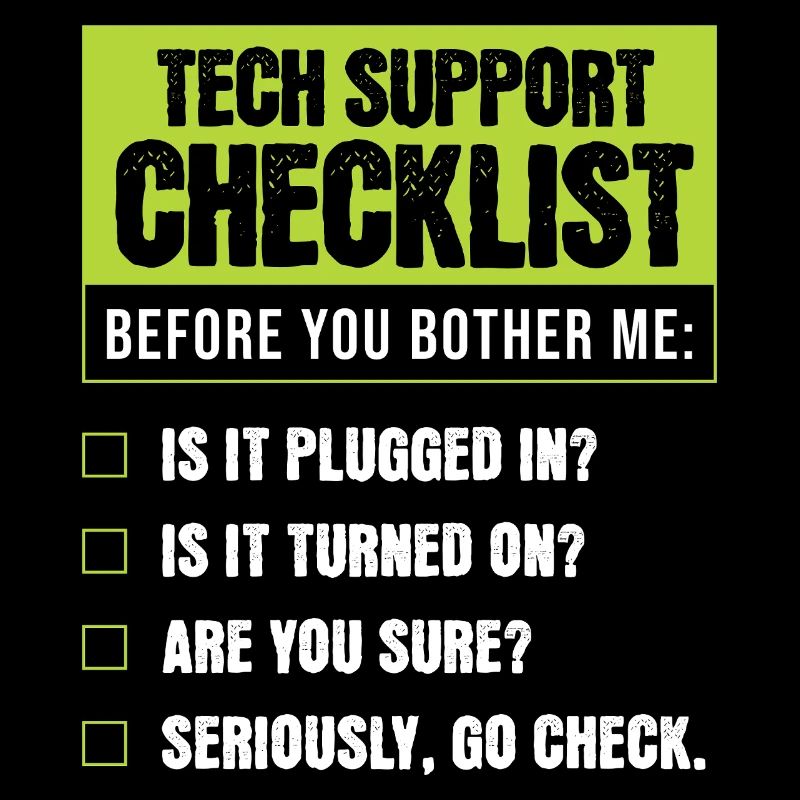 Liste d’humour du support technique pour les problèmes du quotidien
