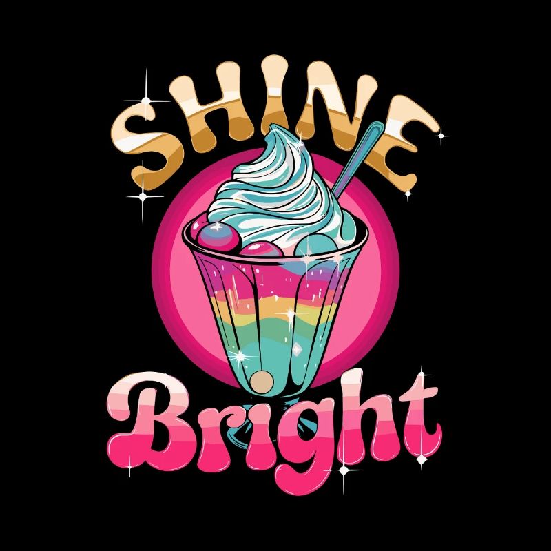  Shine Bright Bunter Eisbecher Regenbogen Dessert