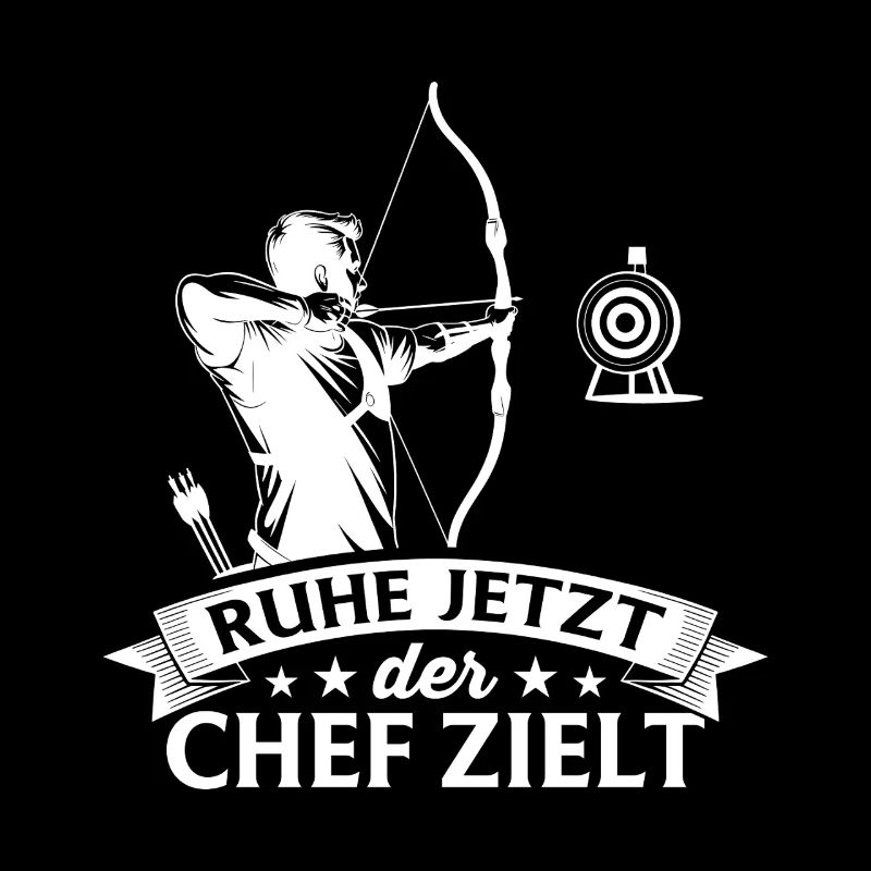 Bogenschießen der Chef zielt - Bogenschütze